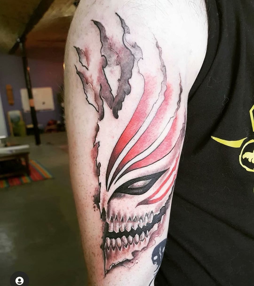 Aglaonema Red - Anime BLEACH Temporary Tattoos Cartoon Red