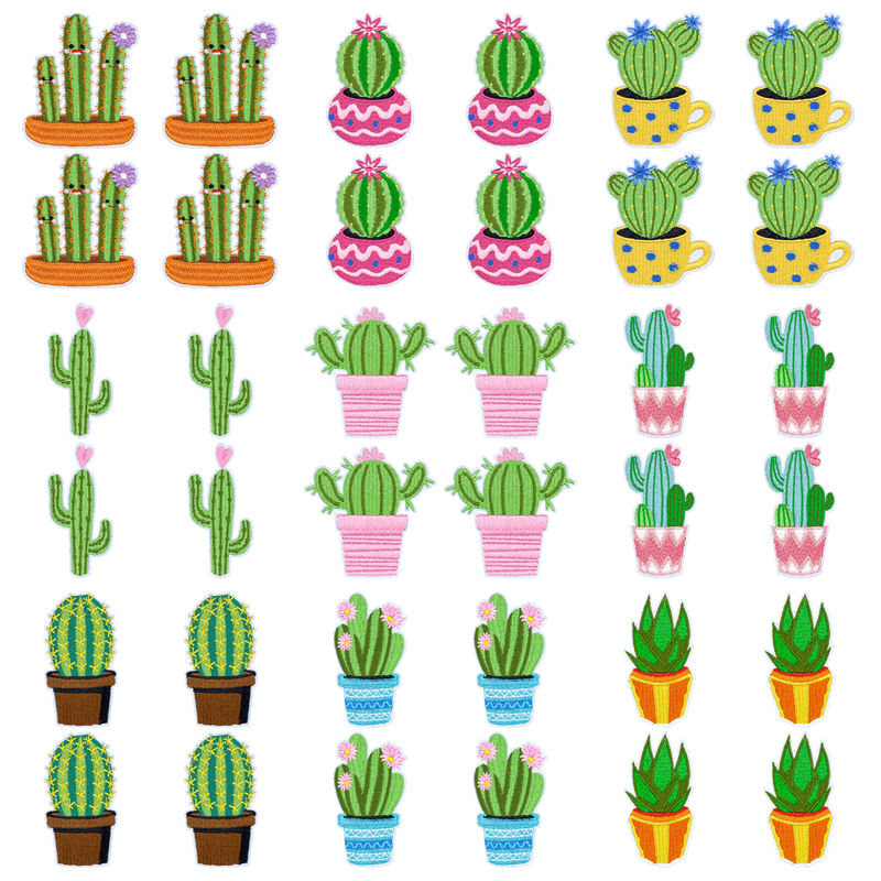 Aloe Vera Pot - 10Pcs/Lot Western Desert Iron On Patches