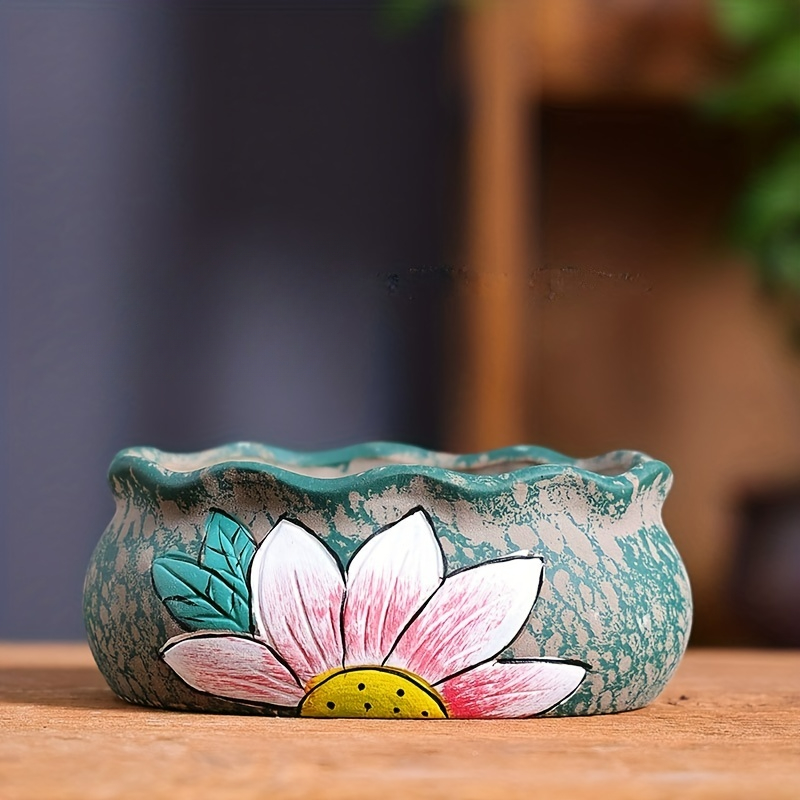 Vintage Hand-Painted Ceramic S - Echeveria Succulent review and price