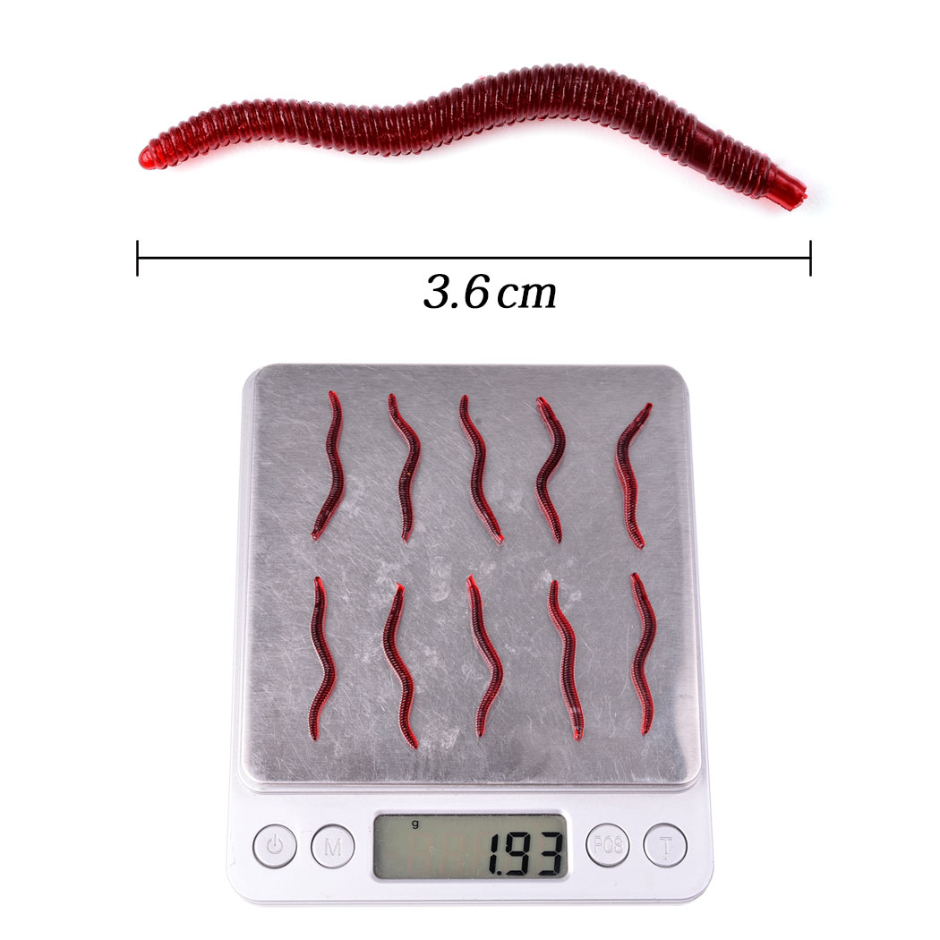 50pcs Lifelike Red Worm Soft L - Aglaonema Red review and price