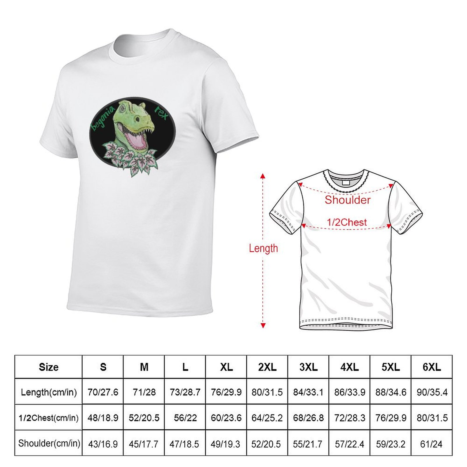 T rex begonia T-Shirt Basic So - Begonia Rex review and price