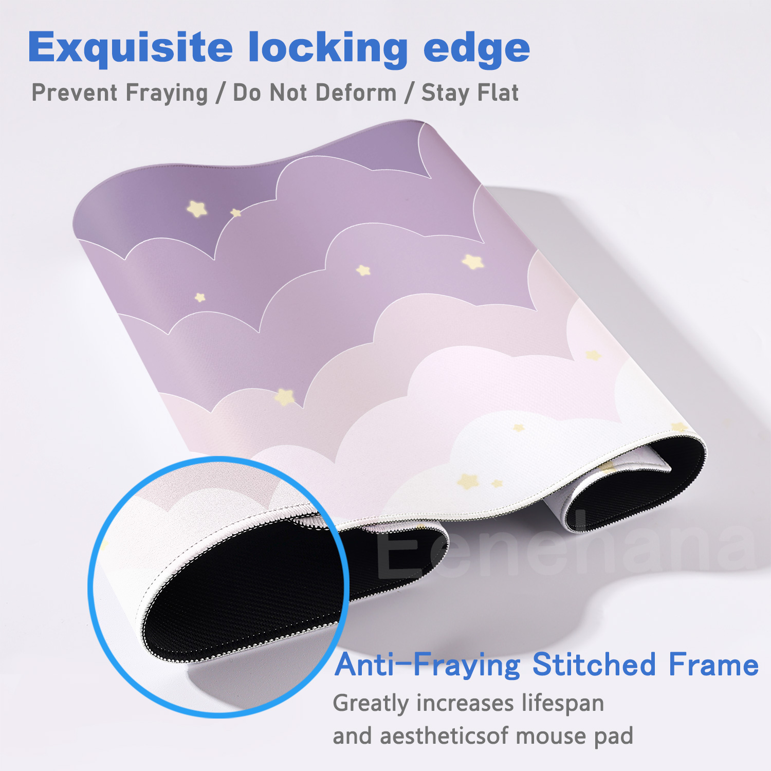 Light Blue Pink Clouds Desk Ma - Tradescantia Purple review and price